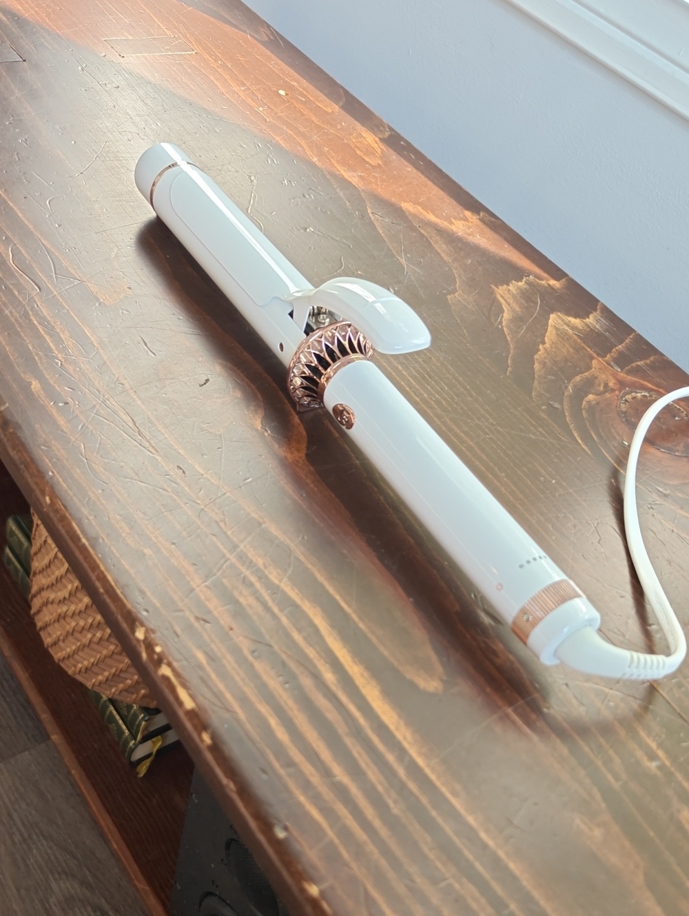 T3 1.25" Curling Iron — White & Rose Gold — Model 73560